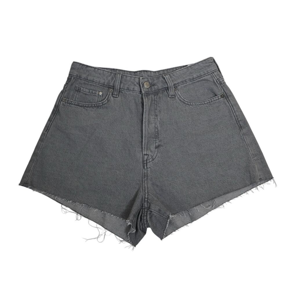 & Denim H&M Women's 4 Curvy Fit Vintage Hi Waist Button Fly Jean Shorts NEW